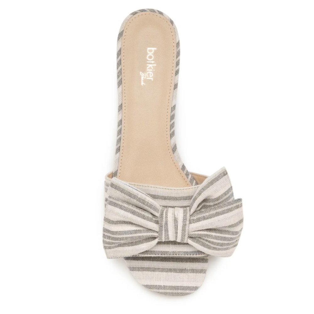 Botkier - Melissa Striped Bow Flat Sandals